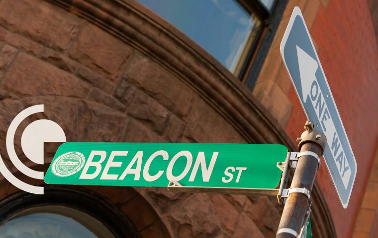 A photo of a street name called Beacon