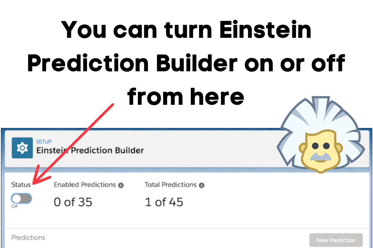 Turn on Einstein prediction builder