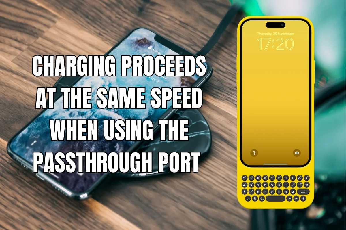 charging proceeds at the same speed when using passthrough port