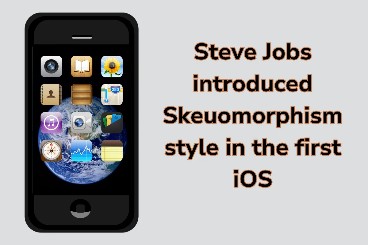 Steve Jobs first introduced skeuomorphism in iOS