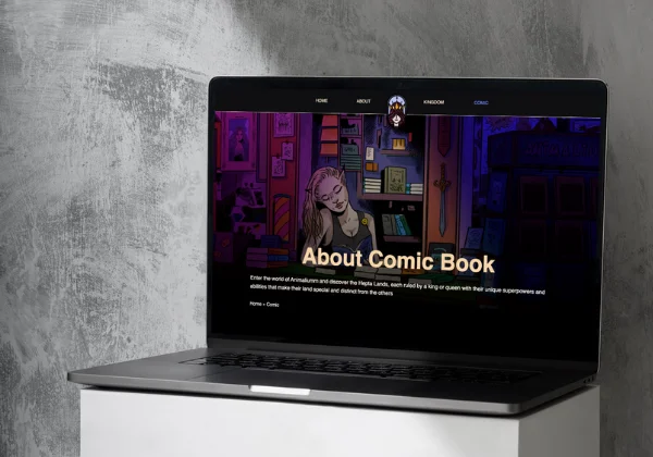 The Animalumm website transforms a simple online shop into a narrative experience, pulling users into a story before they even read the first panel.